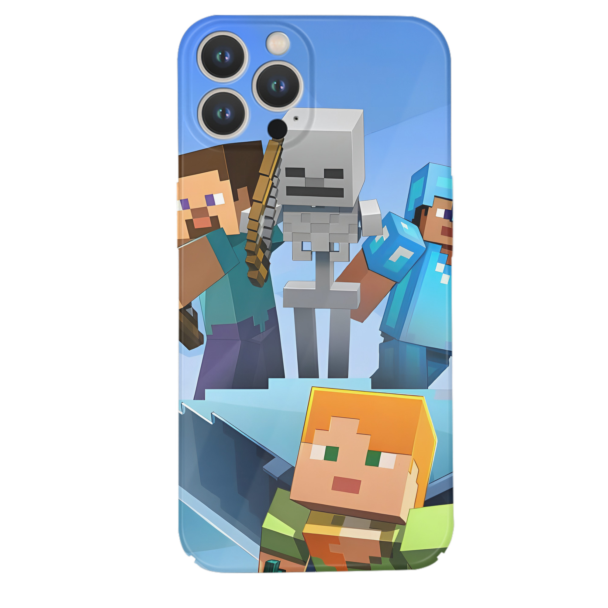 （画像用） マインクラフト ブロックの世界 Minecraft MC Block world 【iPhone 14シリーズ対応】ハードケース